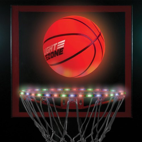 MindWare Glow Basketball Court Set with Bonus Solar-Powered Hoop Lights - Ages 5 and Up