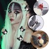 4 Pcs Gothic Butterfly Hair Clips Black Skull Butterfly Hair Barrettes Non Slip Alligator Hairpins Goth Hold Hair Jaw Clips Hair Accessories for Women Cosplay Costumes Halloween Carnival Party
