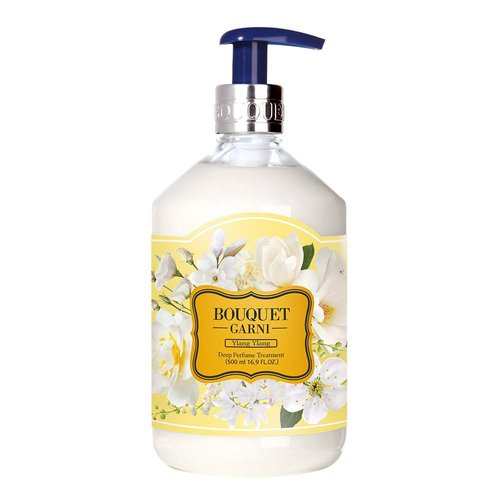 BOQUET GARNI Treatment Ylang Ylang - Long Lasting Fragrance Natural Hair Conditioner - Natrual Surfactant giving Soft and Soothing Cleansing to Scalp and Hair - Argan Oil, Protein, Amino - 16.9 Fl. oz