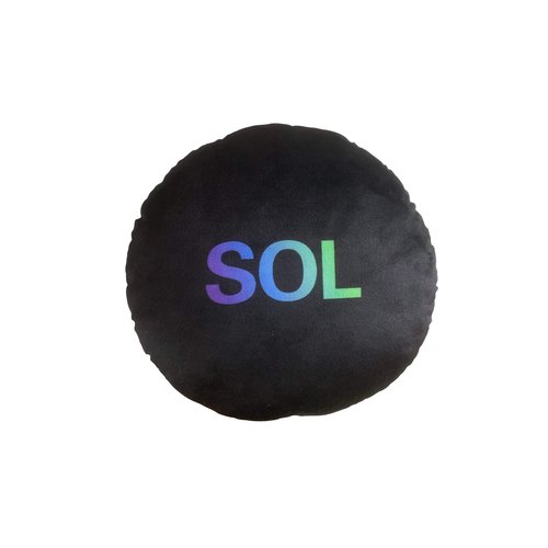 Solana Pillow - Round Stuffed Plush Crypto Pillow by BlockCraft.Shop SOL Plush Pillow