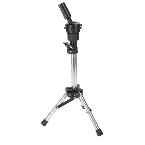 Mannequin Head Tripod Stand Wig Stand Holder With Foot Cosmetology Training Holder Adjustable Hairdressing Styling Practice Holder for Hair Extensions Hairdressing Training Doll