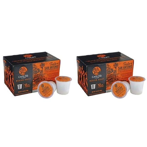 H-E-B Cafe Ole Taste of San Antonio Medium Roast Single Serve Coffee Cups 12 count - PACK OF 2