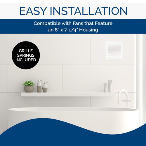 Broan-NuTone C350GN Grille for NuTone 695 and 696N Ventilation Fan White, 8.75" x 9.125"