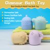 Olasmailo 4PCS Silicone Bath Toys for Toddlers 3-4 Years, Mold Free Bath Toys, Dinosaur Bath Toys, Organic Baby Toys, Squeeze Toys, Baby Beach Toys, Teething Toys, Chew Toys for Sucking Needs