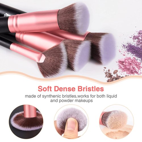 Makeup Brushes Makeup Brush Set - 16 Pcs BESTOPE PRO Premium Synthetic Foundation Concealers Eye Shadows Make Up Brush,Eyeliner Brushes(RoseGold)