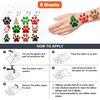 96 PCS Dog Cat Paw Print Puppy Temporary Tattoos Stickers Themed Birthday Party Decorations Supplies Decor Favors Let’s Pawty Pupply Pet Tattoo Sticker Gifts For Kids Boys Girls School Prizes Carnival