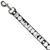 Dog Leash Buckle Down Shapes Black White 4 Feet Long 1.5 Inch Wide