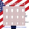 4th of July Nails Medium Press on Nails Almond Fake Nails with American Flag Star Patriotic Cute Acrylic Nails Red French Tips Glue on Nails Independence Day Nails Press ons for Women 24 Pcs