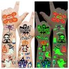 Cerlaza Luminous Halloween Temporary Tattoos for Kids Birthday Party Decorations, Glow Halloween Party Supplies Favors Decor for Boys Girls, Halloween Goodie Bag Fillers Stuffers-10 Sheets