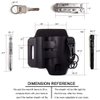 Gentlestache Belt Sheath, Practical EDC Leather Belt Organizer with Multitool Pouch, Flashlight/Pen Holder and Keychain Clip for Men Black