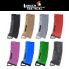 Lancer Tactical Airsoft M4 M16 Series Polymer 130 Round Transparent Window High Speed Mid-Cap Airsoft Magazine Color Black