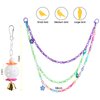 Parakeet Toys, Love Birds Toys, Bird Plastic Ball Toys Cockatiel, Budgerigar Hanging Swing for Climb Bird Cage Colorful Toys