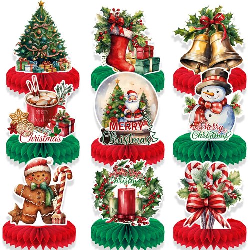 Christmas Table Decorations Christmas Honeycomb Table Centerpieces for Christmas Party Decoration...