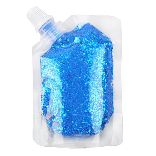 GL-Turelifes Body Glitter Gel, Easy to Apply&Remove 50ml Mermaid Sequins Chunky Glitter for Body Face Hair, Festival Glitter Halloween Costume Makeup Long Lasting Sparkling (Peacock Blue)