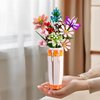 HI-REEKE Flower Vase Building Block Set, Orange Vase Toy Kit for Women