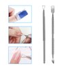 16 Pcs Cuticle Pusher Remover and Cutter, Stainless Steel Nail Gel Remover Nail Scraper Metal Cuticle Pusher Triangle Cuticle Peeler Scraper for Fingernails and Toenails