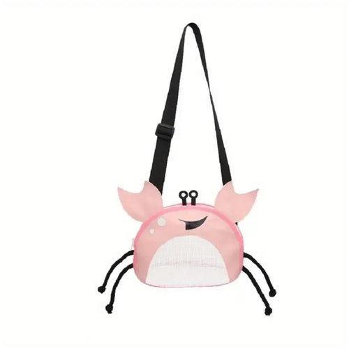 Mesh Beach Bag Sand,Toy Seashell Pool Bag,Portable Foldable Sea Shell Bag for Adjustable Carrying Straps/Toy Storage Bag Pink