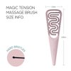 F3 Systems, Magic Tension Massage Brush(Hard Bristles), Detangler Comb with Flexible Bristles, Remove Knots and Tangle, Scalp Massage, Wet & Dry Hair, Detangling Brush for Adult and Kids Hair, Professional care