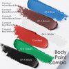 FREEORR 3 Colors White Black Green Face Body Paint Stick, Eye Black Baseball Sticks Face Paint for Baseball/Football/Halloween/Costume Parties Accessories Vampire/Witch/Clown Makeup Face& Body Paint
