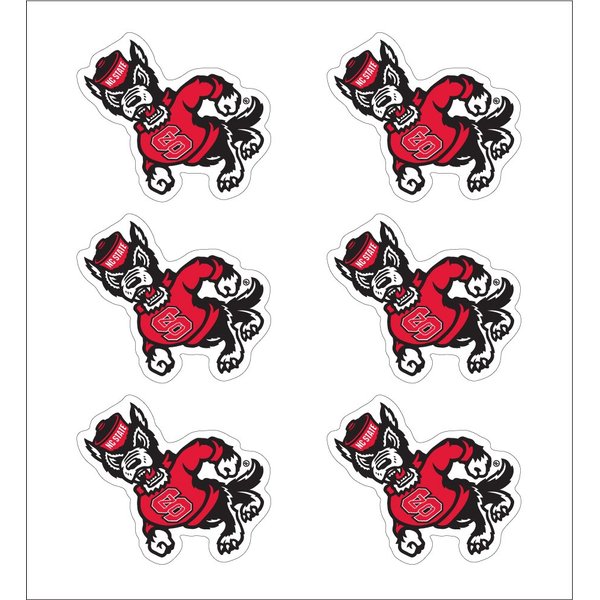 NC- State Strutting Wolfpack 1" Vinyl Decals- Pack of 6
