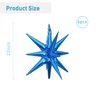 6 Pcs Blue Star Foil Balloons One-Piece 14-Pointed Star Balloons 4D Starburst Cone Mylar Balloons 22inch Christmas Birthday Wedding Wedding Anniversary Party Supplies(Blue)
