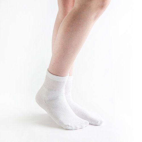 Doc Ortho Loose Fit Cotton Diabetic Socks for Men and Women, 3 Pairs, 1/4 Crew