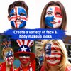 Red White Blue Face Body Paint - USA American Flag 3 Colors Makeup Face Painting Palette for America's Patriotic Events 4th of July, Independence Day, Veterans Day, Halloween, Sports Event
