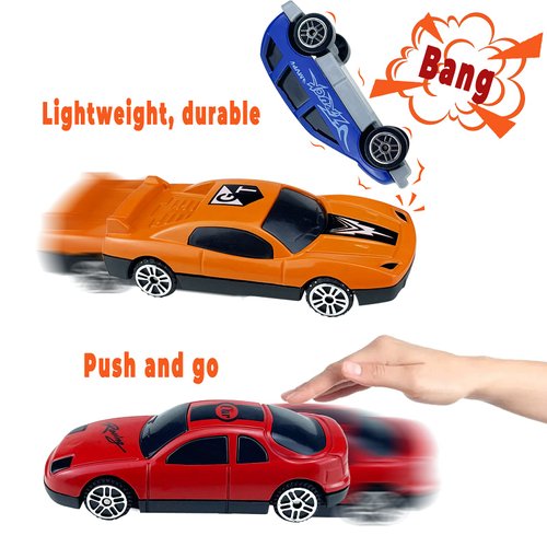 24 Pack Car Toys for Toddlers 1-3, Toy Cars Bulk Goodie Bags Stuffers Party Favors for Kids 3-5, Play Truck Car Toys Mini Fire Trucks Ambulance Police Helicopter Toy Christmas Stocking Stuffers