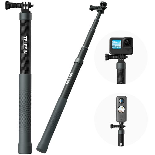 Selfie Stick Long Pole Invisible for GoPro Insta360 (120cm/47.2in), Carbon Fiber Waterproof Extension Monopod for Go Pro Max 12 11 10 9 8 7 Insta 360 X3 GO3 Ace Pro DJI Action 4 Pocket 3 Accessories