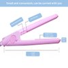 Mini Curling Iron, Mini Dual Purpose Curling Iron, Mini Straightener, 2 in 1 Mini Flat Iron for Short Hair Ceramic Flat Iron Tourmaline Plate Curler Beauty Heating Curler Hair Styling Tool (Blue)