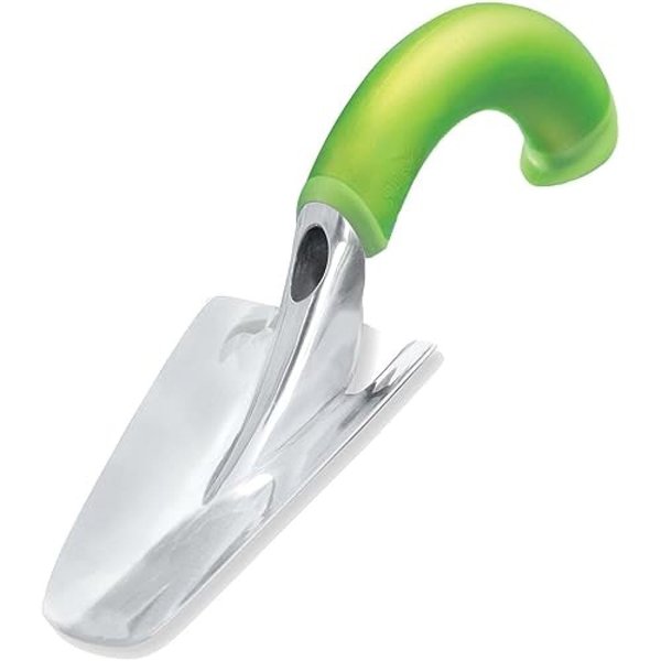 Radius Garden 100 Aluminium Hand Trowel - Rust-Proof – Latex-Free– Comfortable Grip- Lightweight- for Planting, Weeding and Digging, Original Green