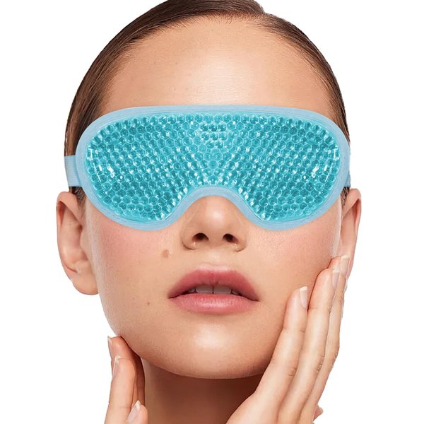 BKPPLZP Cold Face Eye Mask Ice Pack for Dark Circles,Eye SPA,Pressure,Cooling Face Masks for Women Sleeping,Skin Care Gel Beads Hot Cold Use Ice Facial Mask