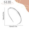 AIUPUOC Metal Headbands for Women Gold Headbands Silver Hair Accessories Thin Wire Headband Elegant Hair Band French Hair Clip for Hair Styling (Silver, Average)