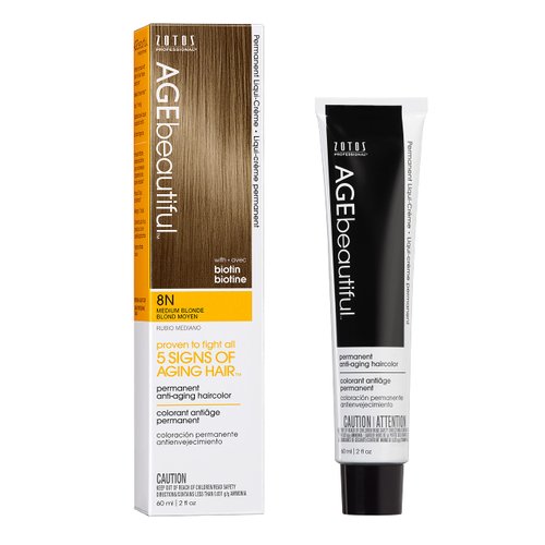 AGE beautiful Permanent Hair Color Dye Liqui Creme | 100% Gray Coverage | Anti-Aging Haircolor | ...