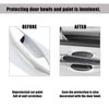 Yumfugu Pack-8 Car Door Protection Kit, Door Handle Scratch-Proof Stickers, Carbon Fiber Door Bowl Protector, Universal for Most Cars, Trucks and Vans (Black)