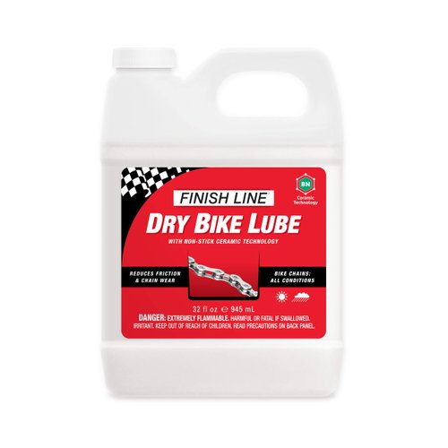 Finish Line DRY Teflon Bicycle Chain Lube, 32-Ounce Quart Jug