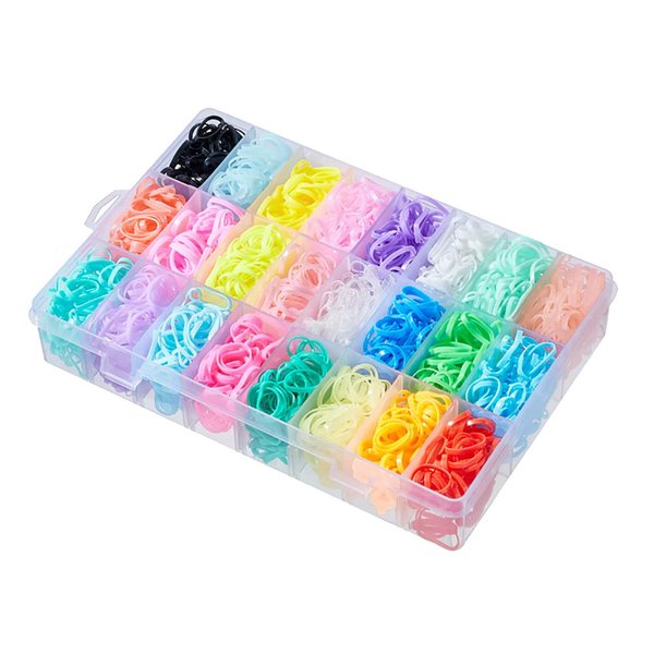 UUYYEO 1500 Pcs Colorful Hair Rubber Bands Small Elastic Hair Ties Kids Mini Hair Elastics Hair Braiding Bands with Organizer Box for Girls