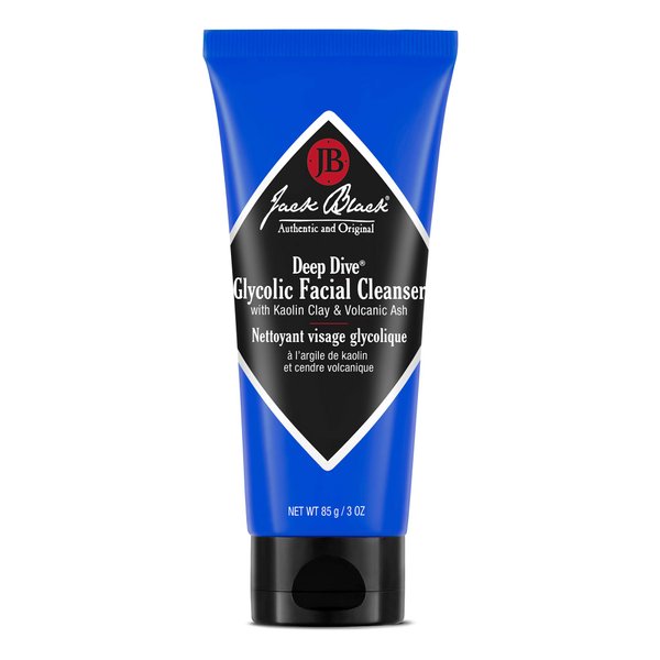 Jack Black - Deep Dive Glycolic Facial Cleanser, 3, 5 and 10 fl oz – Clay-Based Cleanser, PureScience Formula, Facial Cleanser and Mask, Recommended for Normal, Dry, or Oily Skin, Glycolic Acid
