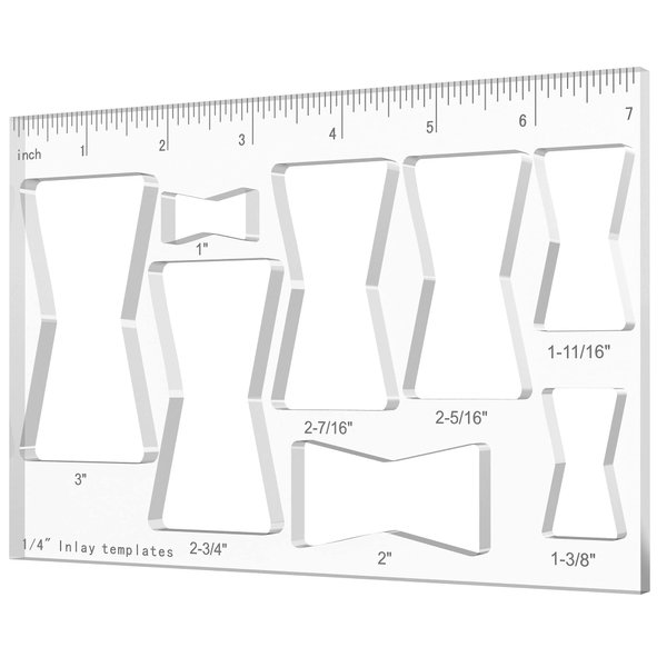 ETFOBMI Router Templates for Woodworking, 8-in-1 Bowtie Jia for Woodworking Router Jig Butterfly Inlay Template Decorative