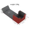 AEGIS GUARDIAN Card Deck Box for MTG, Commander Deck Box Hold 120+ Sleeved Cards, Leather Strong Magnet Card Deck Case Holder for Magic Cards TCG CCG, Red and Greay Ineer