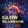 JEWEKY Light Up Headband Star Moon Hair Band Flashing Headpiece Led Rave Costume Party Hair Accessories Women (see through)