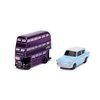Jada Toys 253181002 Harry Potter Set of 2 Nano Collectable Die-cast, 959 Ford Anglia, Knight Bus, Toy Cars Set, 4 cm, 8 Years and Up