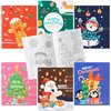 MALLMALL6 24Pcs Christmas Coloring Books Including Santa Claus Elk Ginger Man Mistletoe Elf Sleigh Merry Christmas Birthday Party Favors Gifts Xmas Home School Activity Supplies for Kids Boys Girls