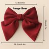 AsggBah 3pcs Upscale Hair Clips with Big Bowknot Solid Color Styling Bowknot French Barettes Hair Bow Clips Accessories for Women Girls