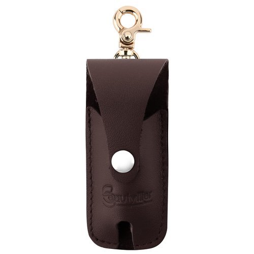 Beautyflier Clip-on Chapstick Sleeves, Soft Leather Keychain Lipstick Holder Chapstick Pouch Lip Balm Holder Travel Accessories (Flip Style)