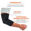 Ergodyne ProFlex 651 Elbow Compression Sleeve, Brace Support for Men and Women Black, Small
