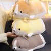 Levenkeness Corgi Dog Plush Pillow, Soft Cute Shiba Inu Akita Stuffed Animals Toy Gifts (Brown, 17.7 in)