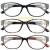 Reading Glasses 3 Set Value Quality Readers Fashion Crystal design Womens glasses for reading +2