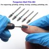 Fantexy Nail Drill Bits Set For Acrylic Nails,3/32 Inch Professional Tungsten Nail File Bits Nail Art Tools,Manicure Pedicure Shapen Remove Tools, Home Salon Use(5pcs）
