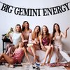 Black Glitter Big Gemini Energy Banner, Gemini May/June Birthday Party Decor - 12 Constellation Theme Birthday Party Decorations Supplies